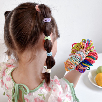 儿童发圈糖果色宝宝头绳高弹力不伤发女孩子扎头发可爱橡皮头绳
