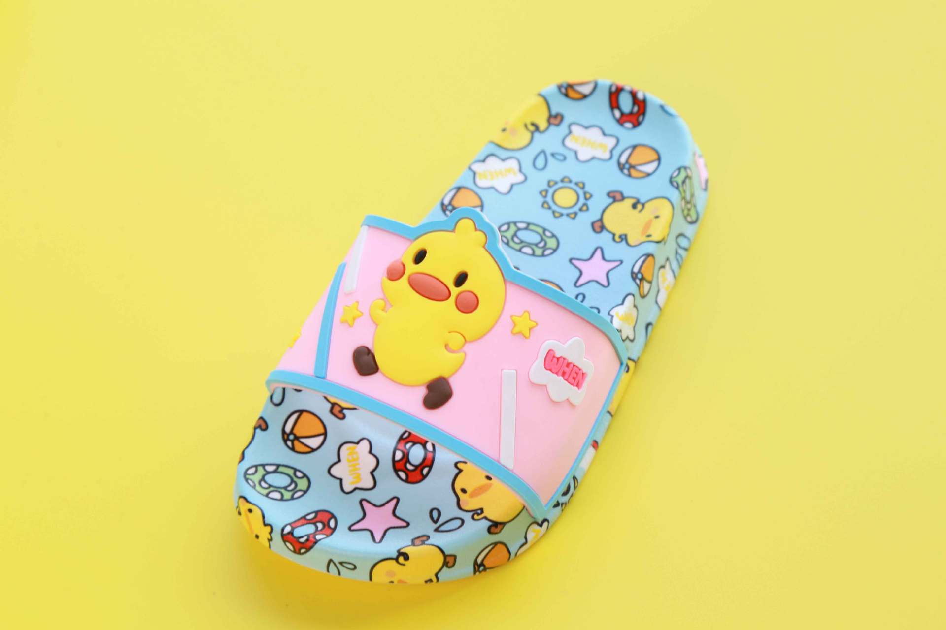 2021夏季新款鸭子卡通软底一字小童鞋儿童拖鞋男女童宝宝小孩拖鞋