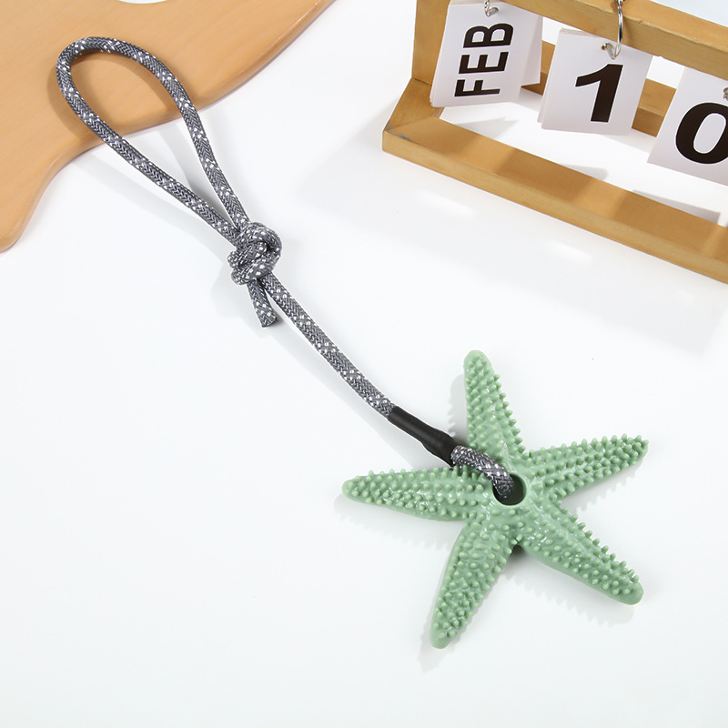 New Floating Pet Molar Reflective Wire and Rope Starfish Toy Factory Direct Supply Patent Product
