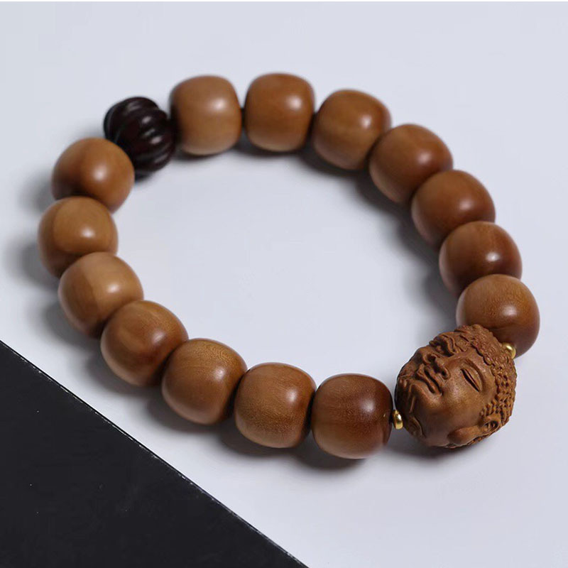 批发印度老山檀香一念之间手串单圈佛珠文玩手链复古