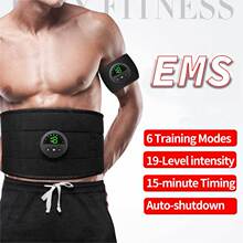 厂家新款健身塑形腰带 EMS健身器材智能塑形硅胶腰带腰部按摩器
