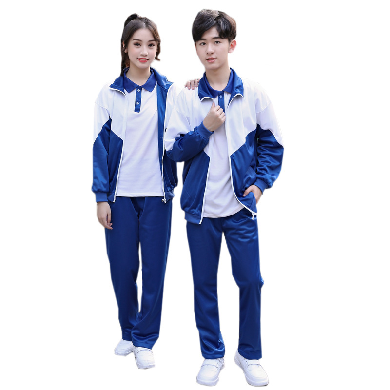 匆匆那年蓝校服大学生初中高中生运动服蓝白套装电影拍摄老式校服