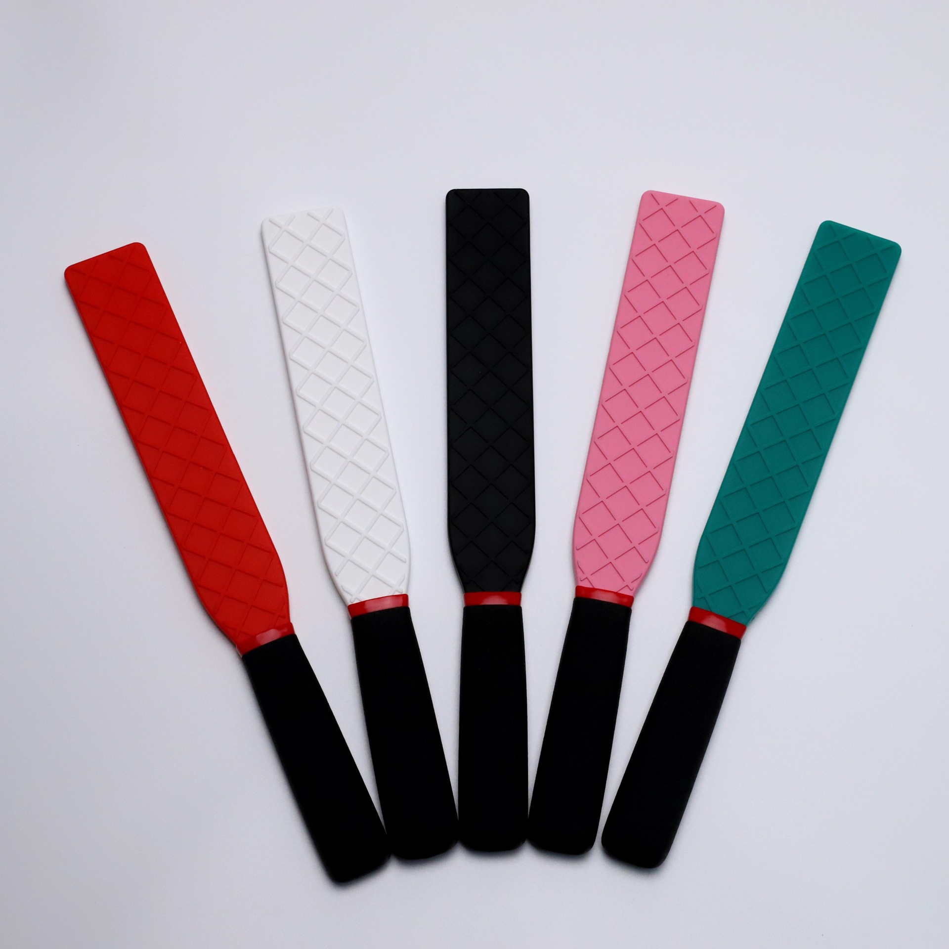 spank工具硅胶拍网格拍sp玩具sm调教小红小绿小黑强双面硅胶拍