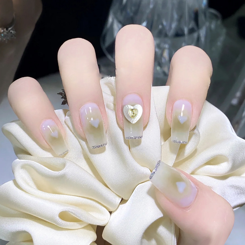 Internet Celebrity Baroque Alloy Spray Paint Nail Ornament Pearl White Crystal Love opposite Sex Diamond Five-Pointed Star Zs0977