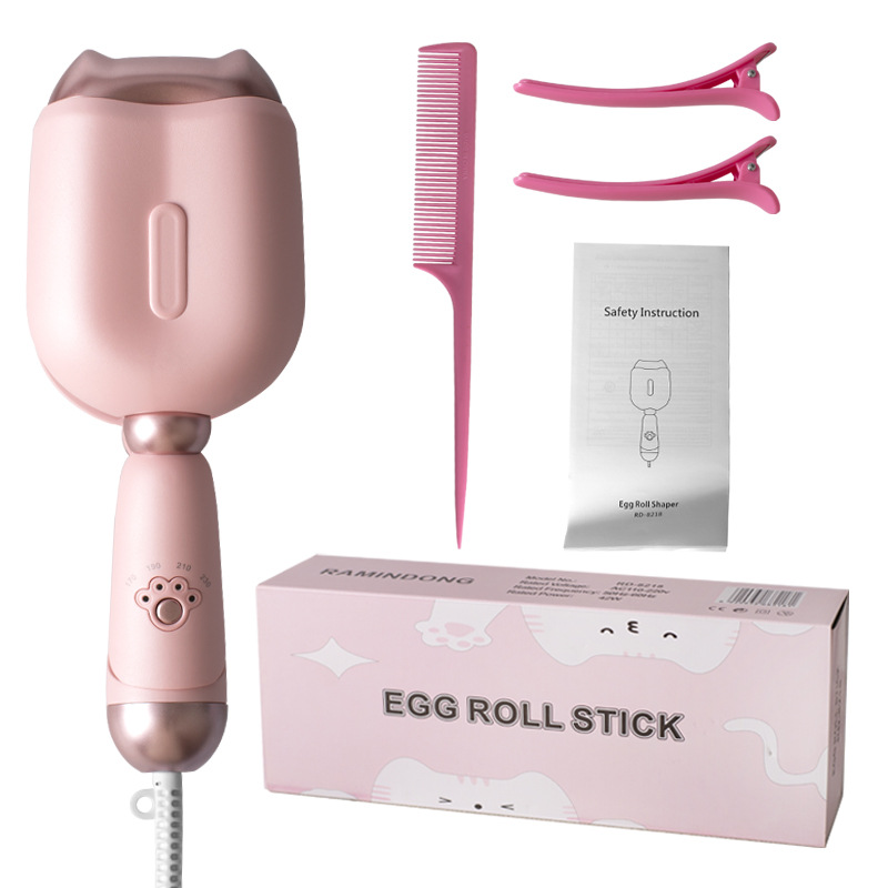 New Cat's Paw Egg Roll Hair Curler Student Egg Roll Hair Perm 32mm Water Egg Hair Curler Plywood Dual-Use Artifact