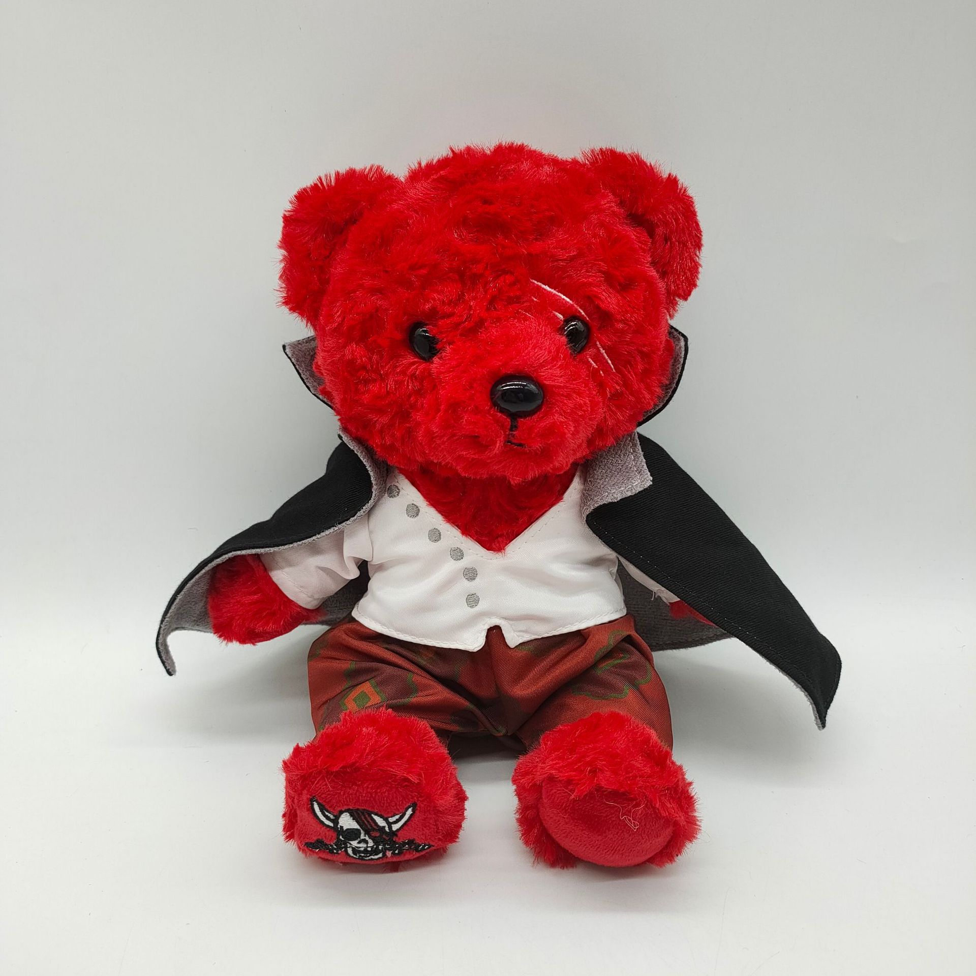 跨境新品 one piece film red plush红色披风小熊公仔 毛绒玩偶