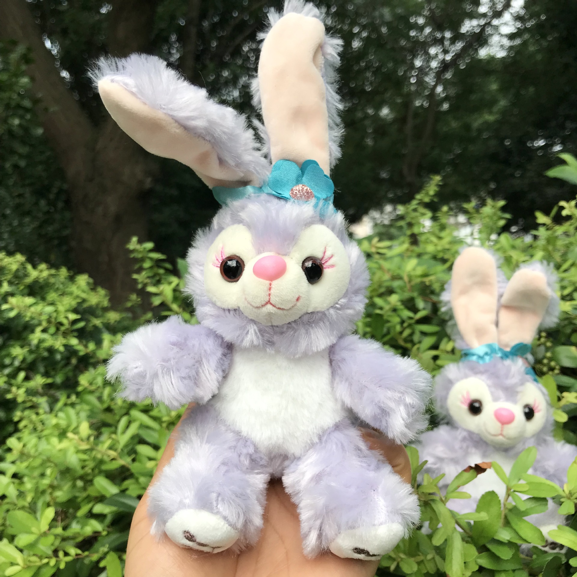 网红紫兔可爱公仔毛绒钥匙扣卡通小兔子书包汽车挂件玩具超萌礼物