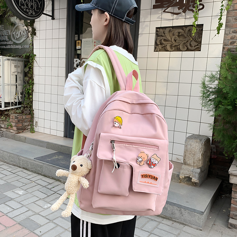 2022 Spring New Large Capacity Junior and Middle School Students Campus Partysu Schoolbag Girls Casual Backpack Wholesale