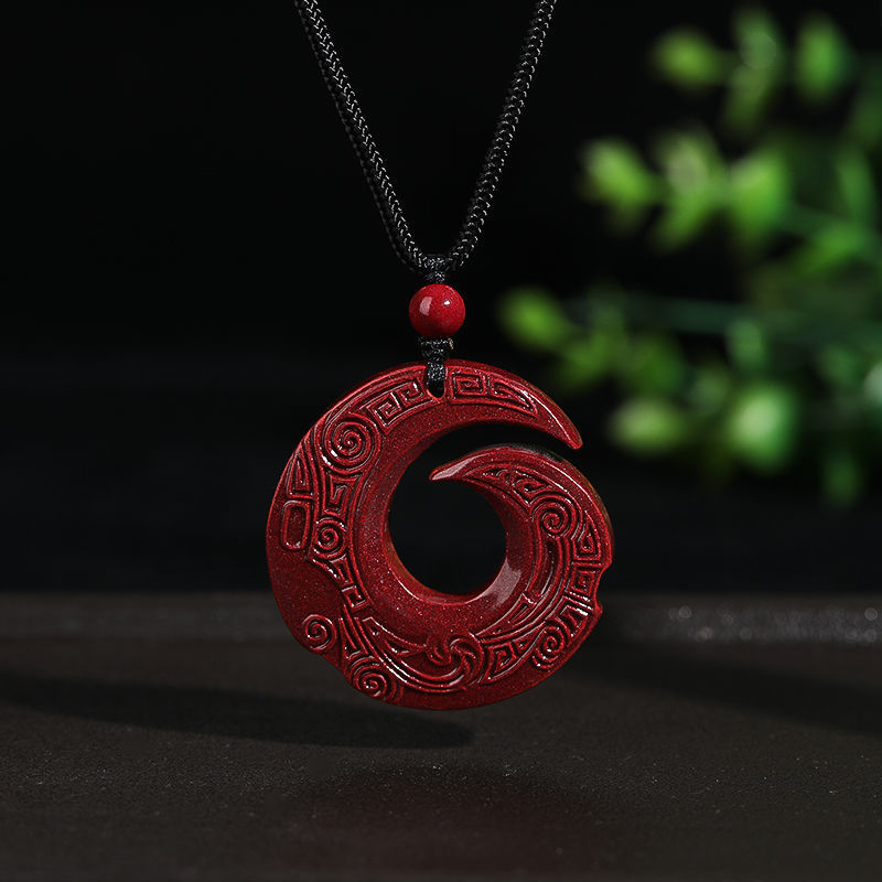 正品时来运转朱砂吊坠高含量帝王紫金砂朱砂男女同款项链伊丁