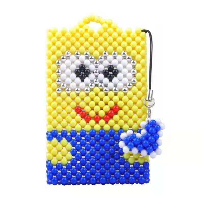 新品糖果珠串珠卡套成品公交卡银行卡饭卡学生卡可爱创意编织饰品