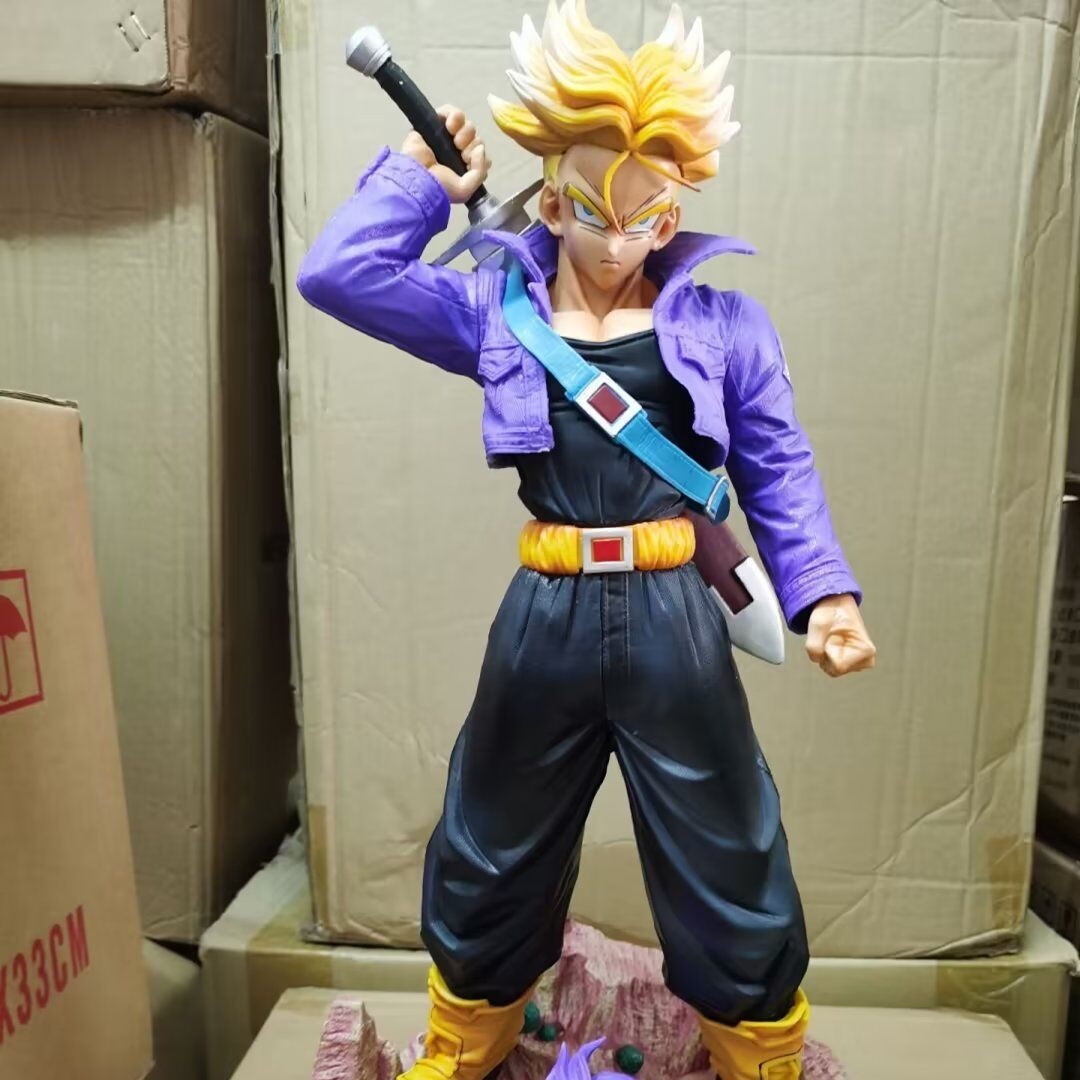 七龙珠 mrc 特兰克斯 大号 未来战士双头 手办 带底座雕像-阿里巴巴