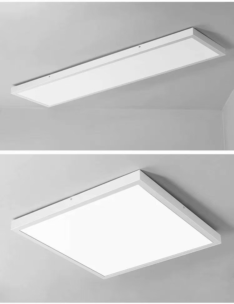 工程明装面板灯 600600免开孔,石膏板水泥顶吊线吸顶灯.办公室