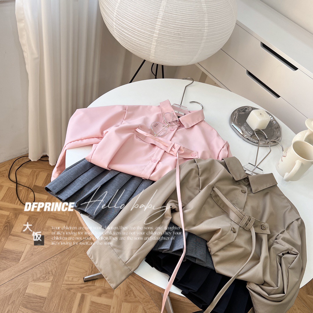 儿童衬衣2024春季新品童装13003女童古风款衬衫中大童韩版新款