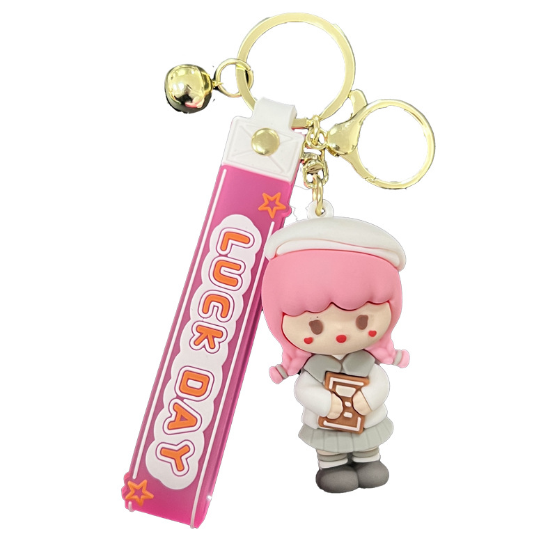 Cartoon Hanging Piece Pendant PVC Epoxy Silica Gel Key Chain Bag Toy Girl Girl Little Creative Gifts Wholesale