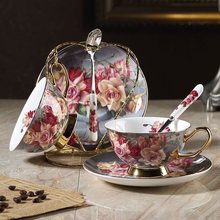 骨瓷创意咖啡杯子高档上档次陶瓷欧式复古咖啡杯碟套装家用高颜值