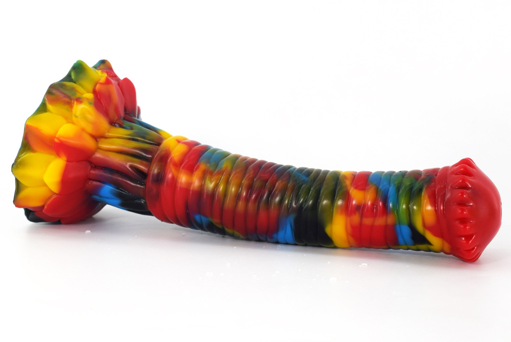 新款液态硅胶彩色动物假阳具长款阴茎女用肛塞玩具情趣自慰器