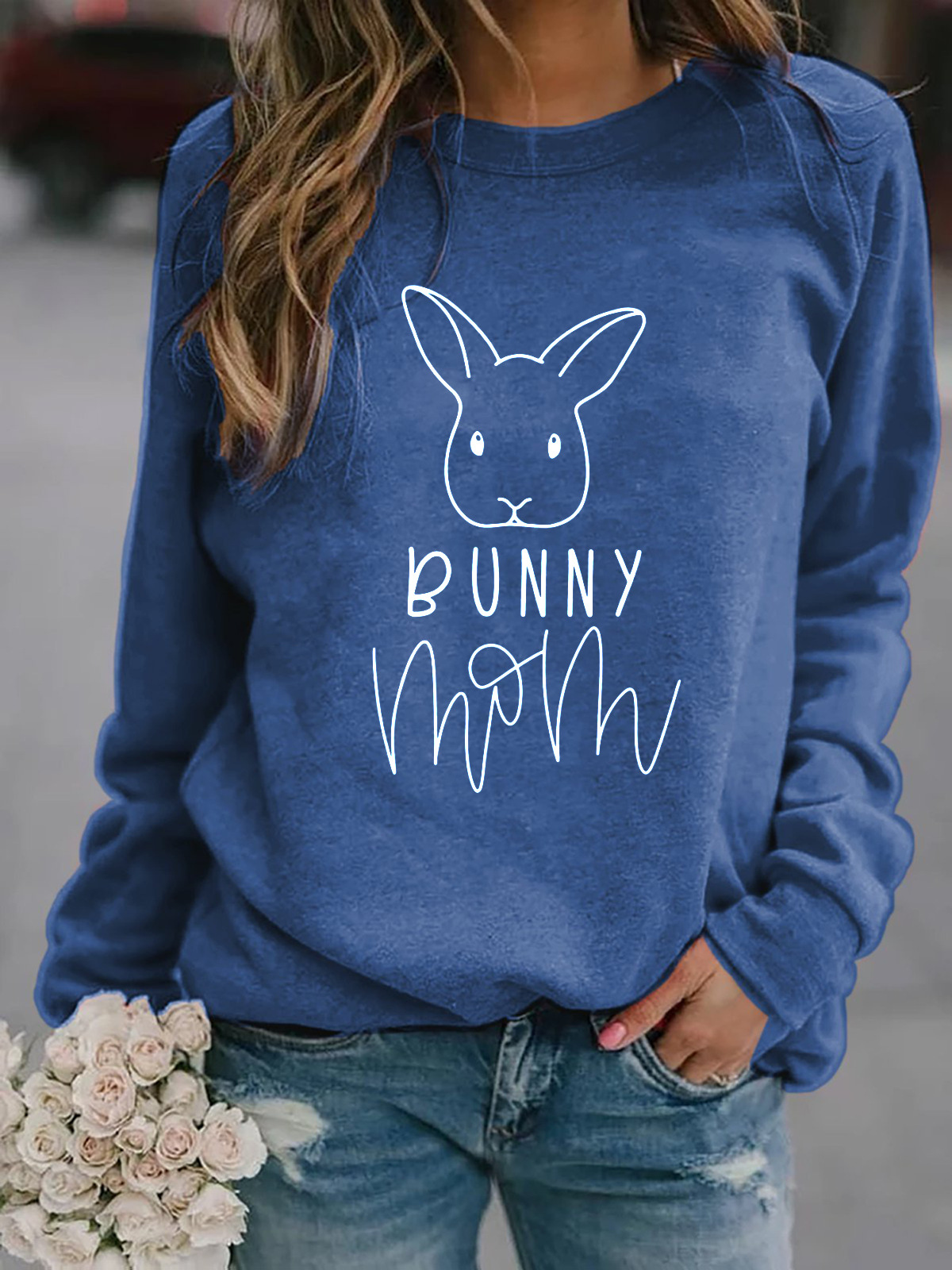 秋冬新款欧美跨境外贸圆领bunny mom印花卫衣现货-阿里巴巴