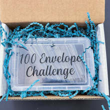 跨境新品 100 Envelope Challenge Box Set 简单有趣的存钱盒