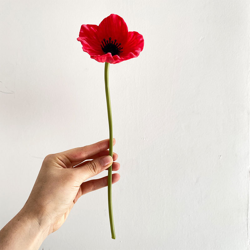 Pu Mini Poppy Flower Yu Meiren Artificial/Fake Flower Ins Domestic Ornaments Simulation Plant Cross-Border Wholesale