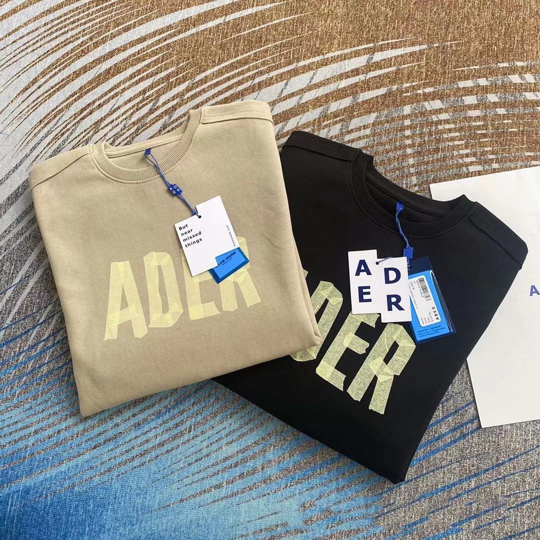 ae韩潮牌ader男女卫衣折纸印花秋季圆领卫衣情侣长袖加厚宽松上衣