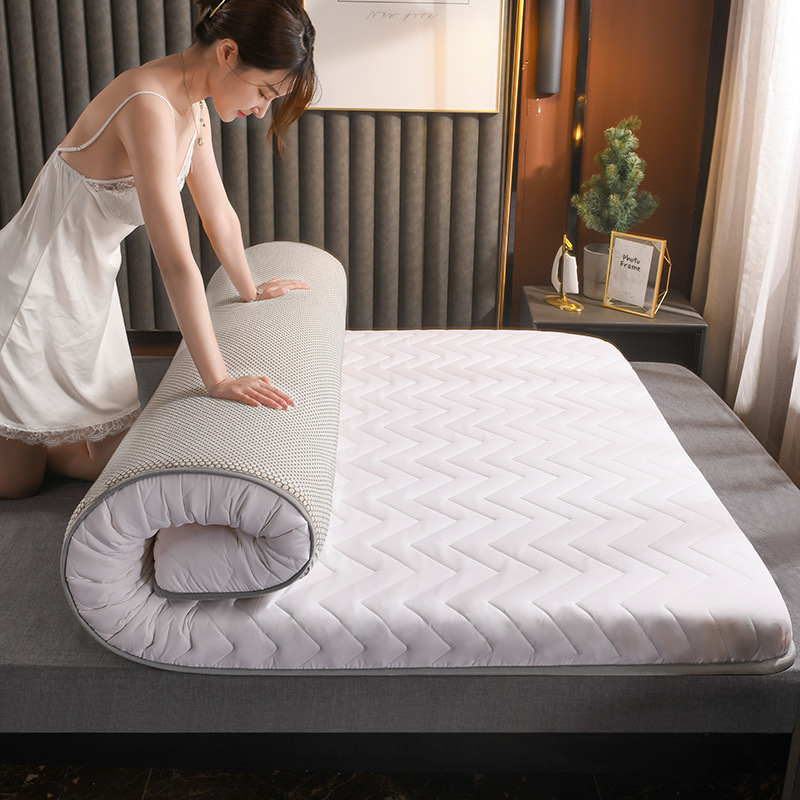 新款波浪亲肤抗菌乳胶床垫软垫家用海绵垫子榻榻米垫单人学生宿舍