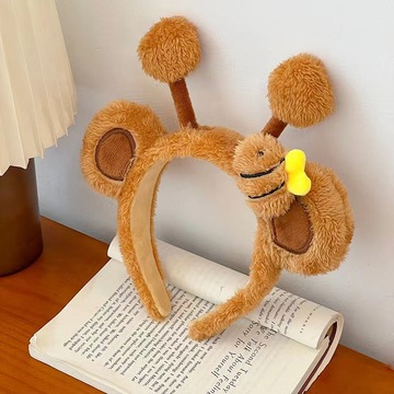 毛绒小熊卡通蜜蜂发箍可爱头箍洗脸发箍女新款游乐场拍照发饰