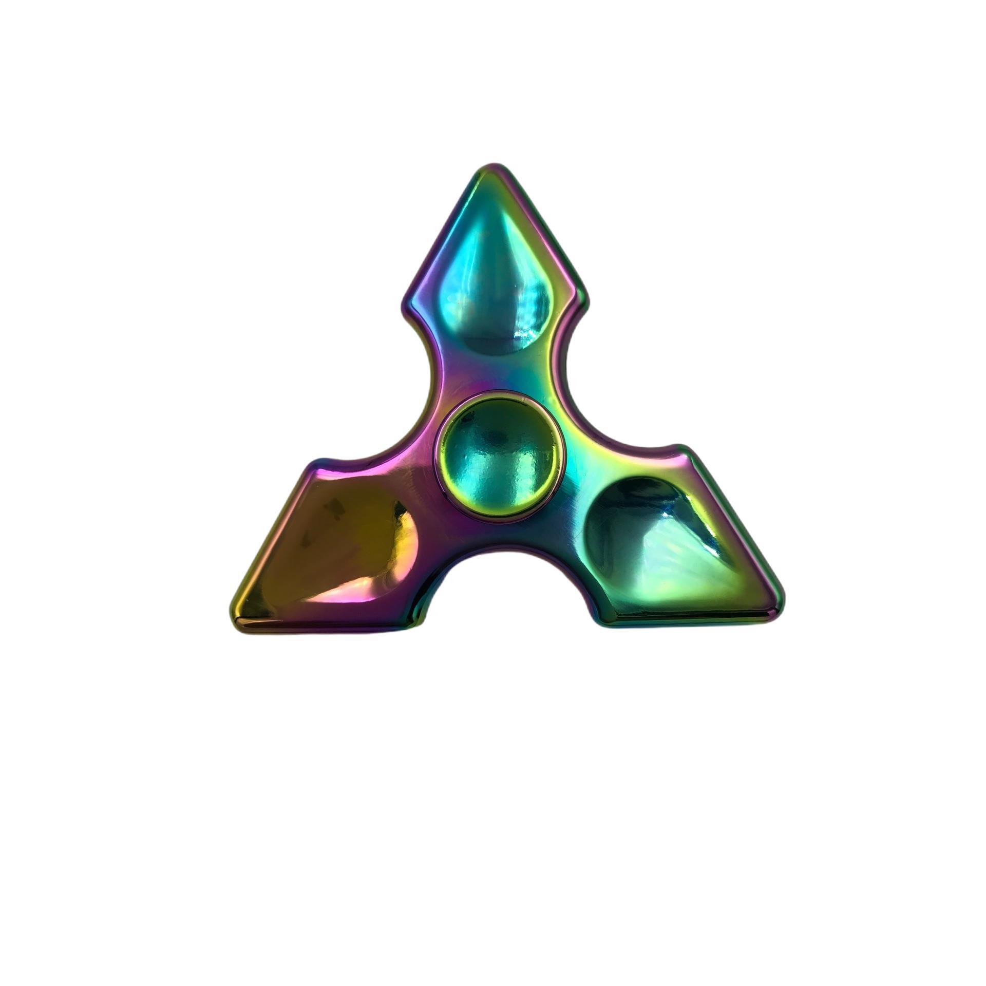 金属电镀炫彩飞镖外形手指指尖陀螺裸机工厂直供现货