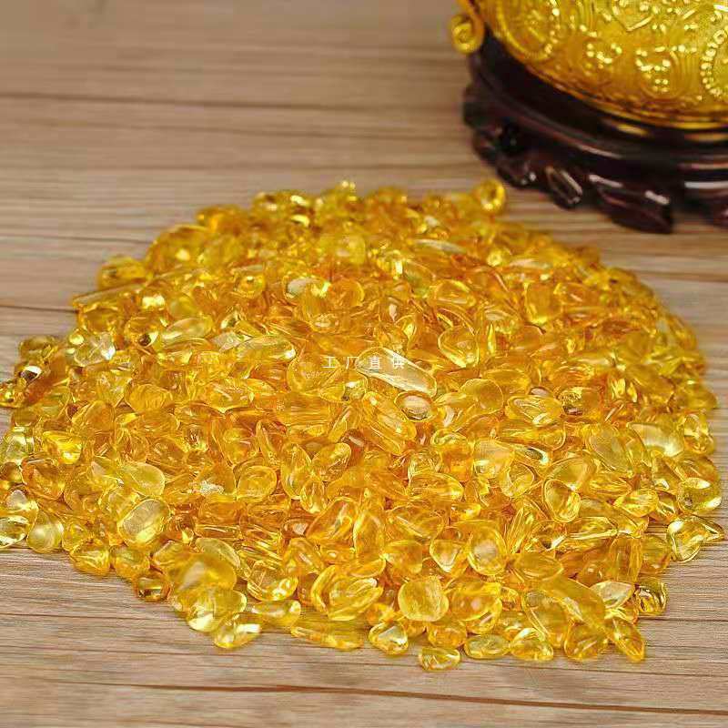 批发七彩石原石天然摆件碎石粒供曼扎七宝石散装500克水晶装藏