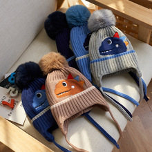 儿童针织毛线帽卡通可爱秋冬季男童女童冬款宝宝帽子保暖护耳韩版