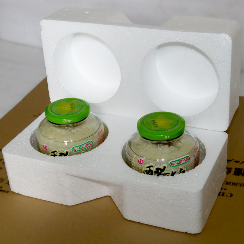 wbz7单双瓶醪糟玻璃瓶防震打包泡沫包装盒米酒罐子快递专用防摔撞