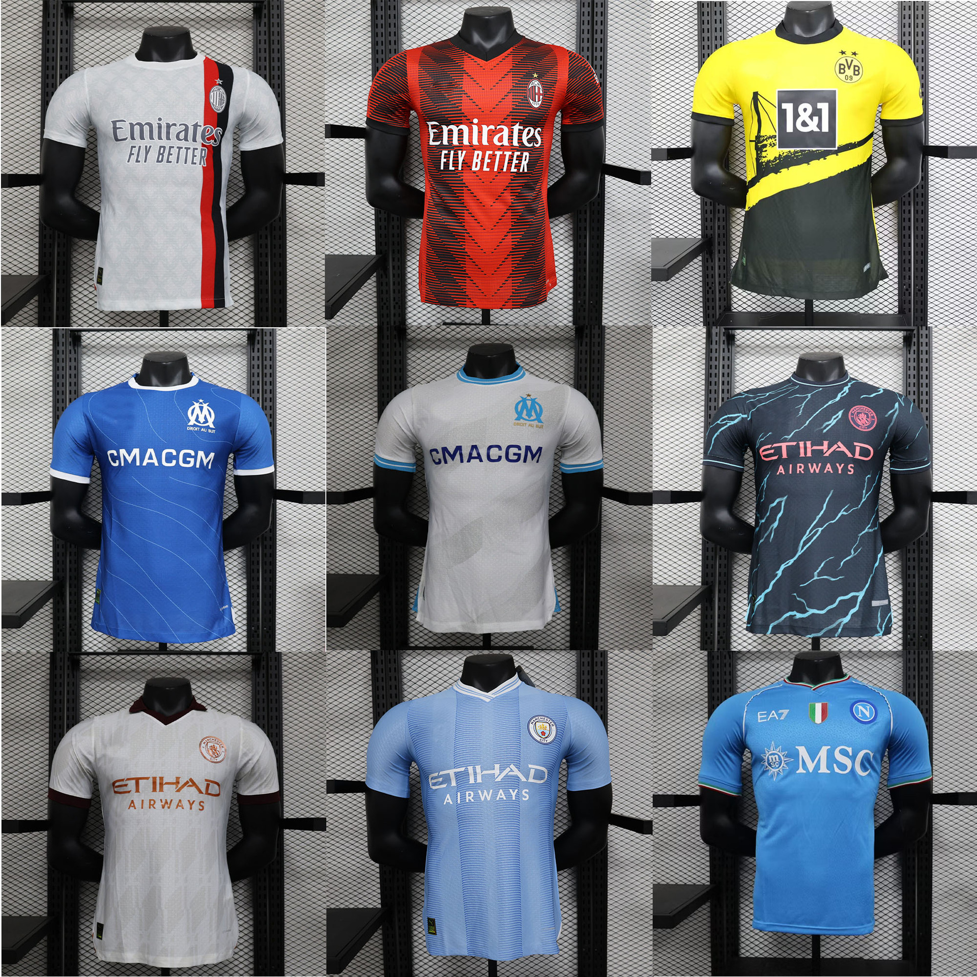 源头货23-24足球服男球员版巴黎阿森纳皇马拜仁巴塞利物浦ac球衣