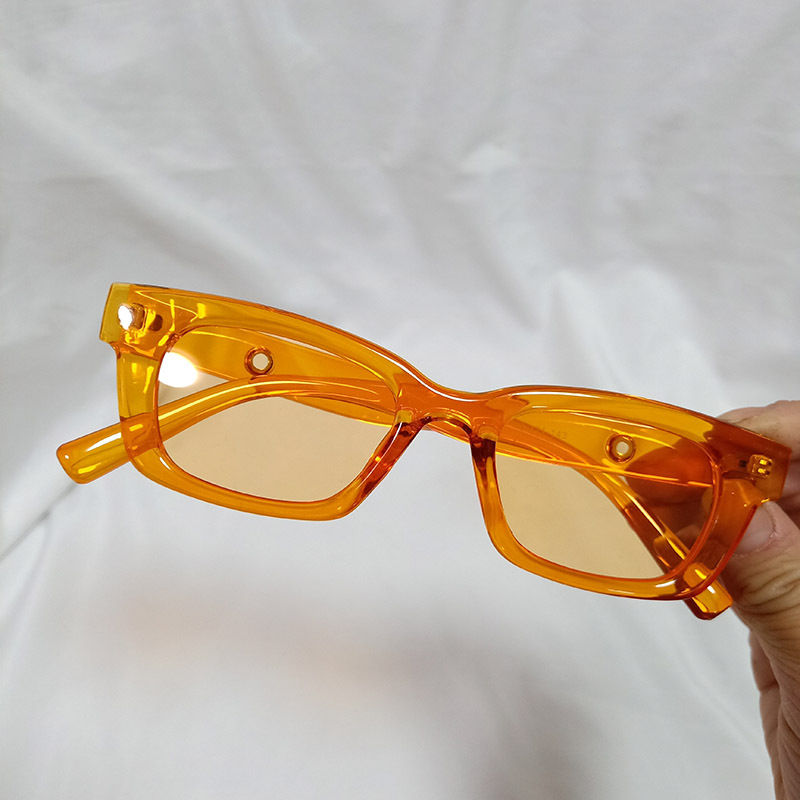 橘色系ins韩版新款眼镜复古圆框小脸墨镜女潮网红素颜街拍太阳镜