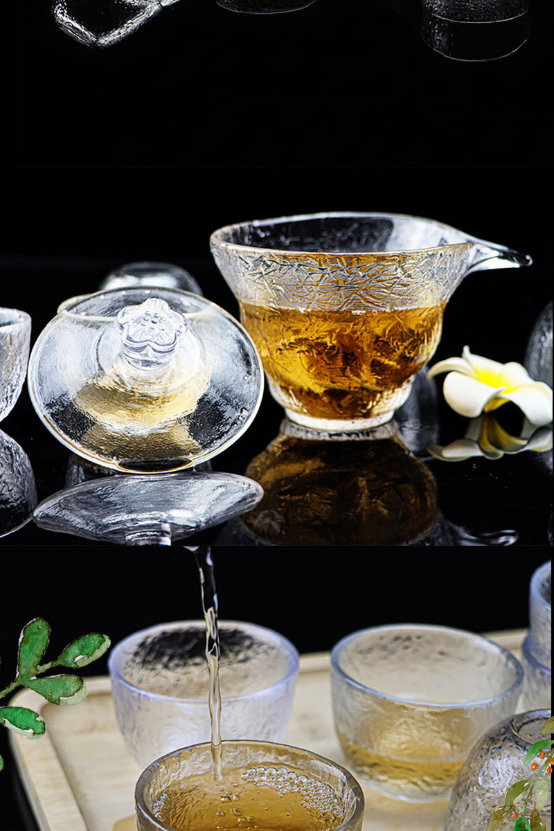 玻璃茶具套装日式初雪公道杯耐热分茶器品茗杯创意茶杯盖碗批发