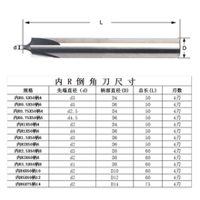 4刃高硬不锈钢用铝用内R合金钨钢立铣刀圆弧倒角刀R01.5R晨之依