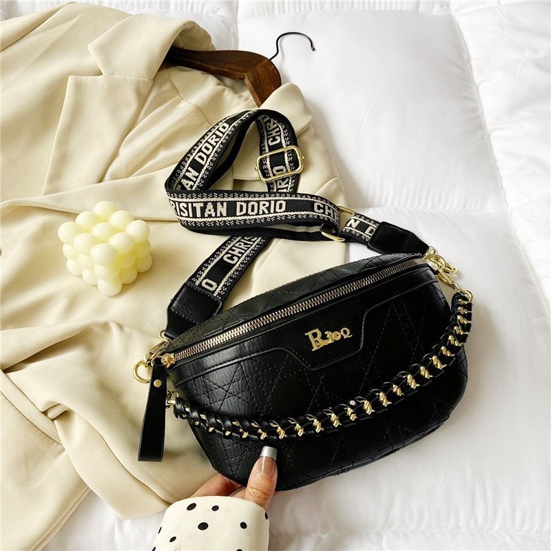 Women's Chest Bag 2021 Spring New Fashion Korean Style Women's Shoulder Crossbody Bag Western Style Chain Bag