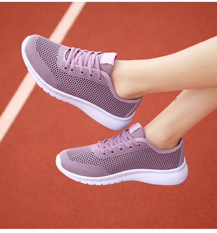 跨境大码夏季网眼镂空透气女鞋网面运动鞋薄款女士网鞋休闲鞋单鞋