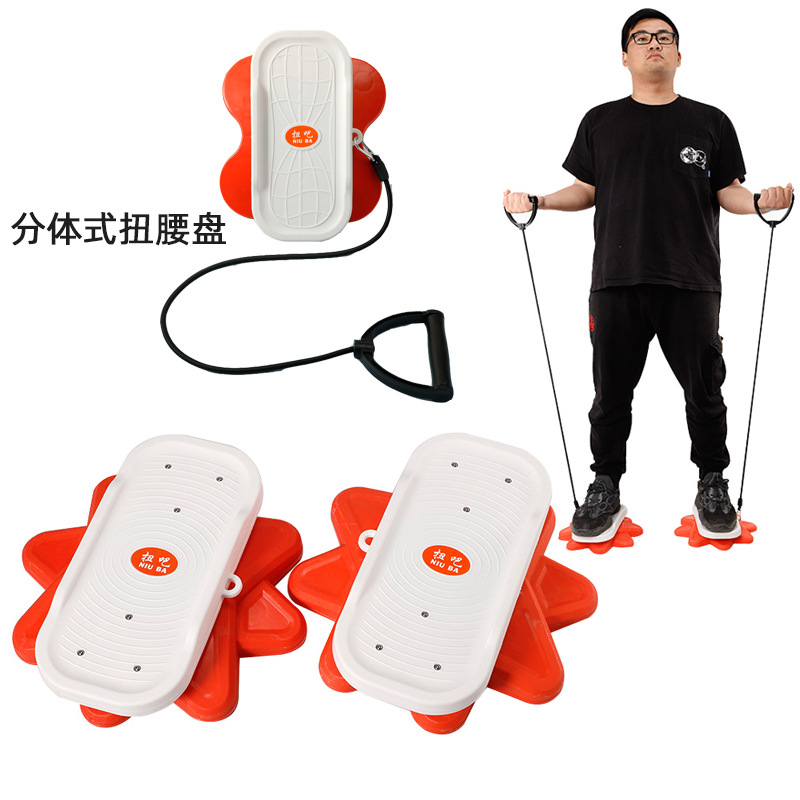 家用分体式扭腰盘脚底按摩磁石转盘瘦身拉力绳健腹旋转盘健身器材