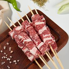 羊肉串清真冷冻调理竹签整切肉烧烤肥羊串新鲜原味羊排串一件代发