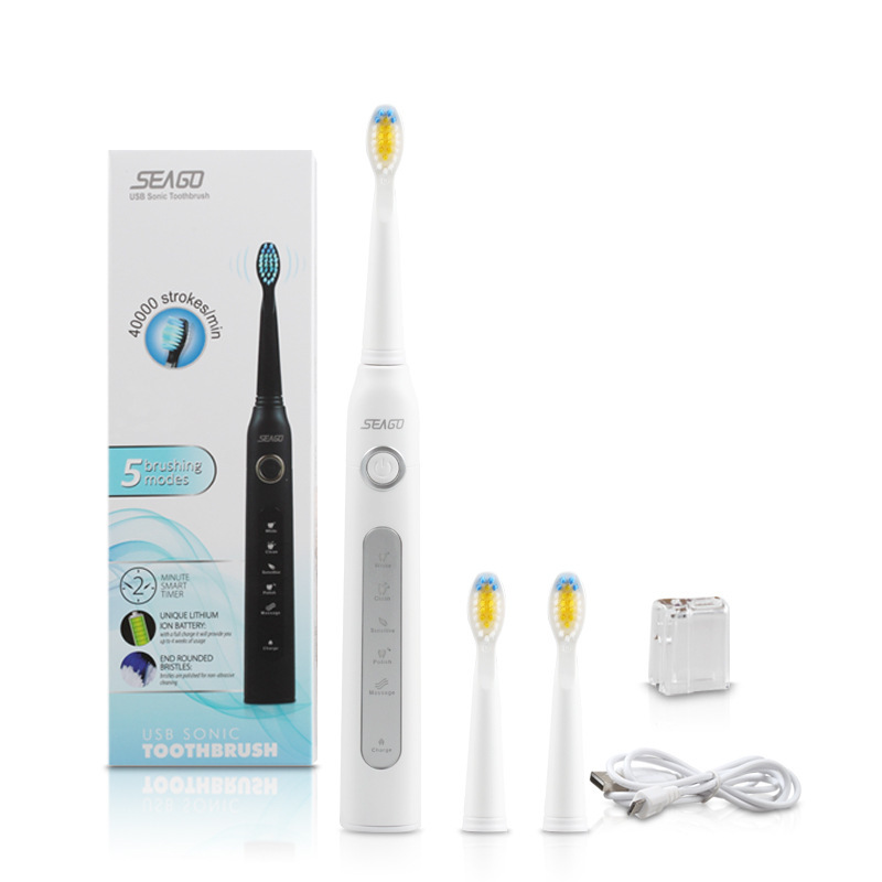 Cross-Border Foreign Trade Electric Toothbrush Male and Female Student Party Adult Charging Waterproof Ultrasonic Soft Hair Amazon SG-507