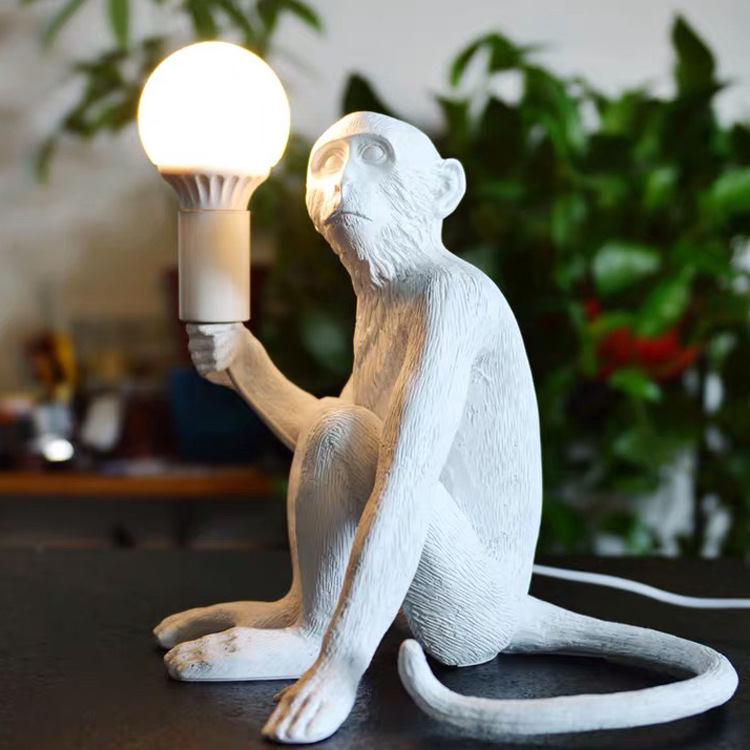 Nordic Style Lighting Lamps Creative Personality Retro Industrial Style Restaurant Bedroom Coffee Shop Hemp Decoration Monkey Chandelier