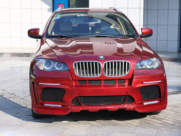 适用08-13款宝马x6改装hamann哈曼大包围e71前后杠中网机盖前杠