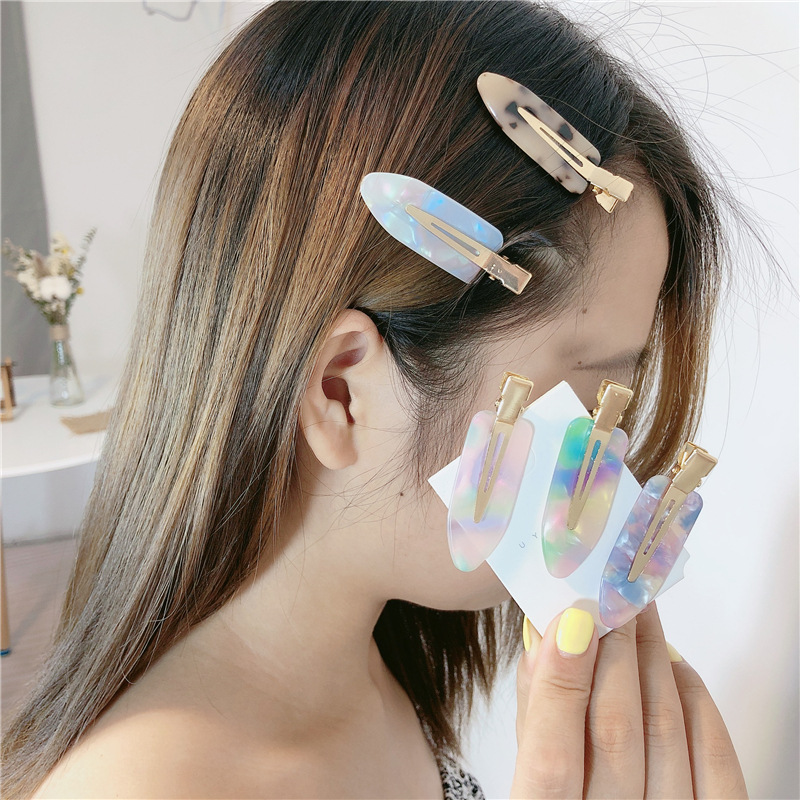 Super Fairy Dream Acetic Acid Seamless Barrettes Cosmetic Clip Japanese Bang Clip Hairpin Gradient Clip Internet Celebrity Hair Accessories Headdress