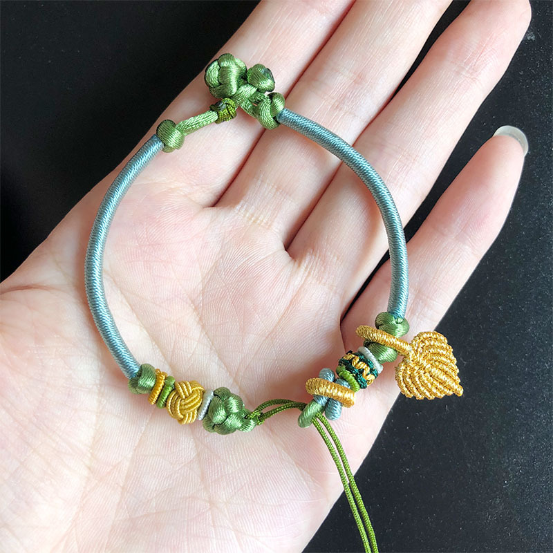 手工编织手链半成品可穿珠转运珠双联结红绳婴儿童宝宝成人手绳女