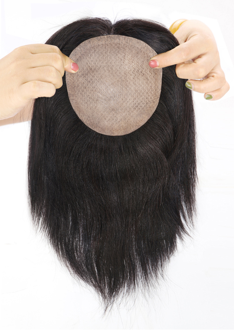 假发片头顶补发女真人发丝遮盖白发增发量递针蓬松刘海隐形补发块