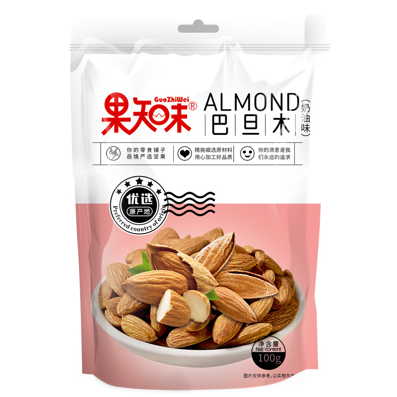 果知味好吃美味居家休闲小吃零食袋装坚果巴旦木厂家批发供应超市