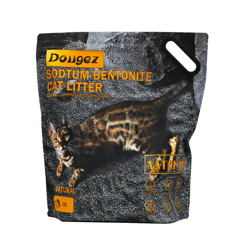 Dogus Black Cat Litter Ore Cat Litter Best-Seller on Douyin Bentonite Ore Litter Box Deodorant Dust-Free Activated Carbon Sand