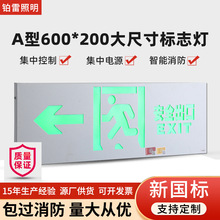 A型600*200大尺寸安全出口标志灯低压消防应急灯不锈钢标志指示灯