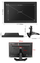 11.6寸/12寸高清HDMI显示器监控监视器1080P便携式VGA电脑副屏