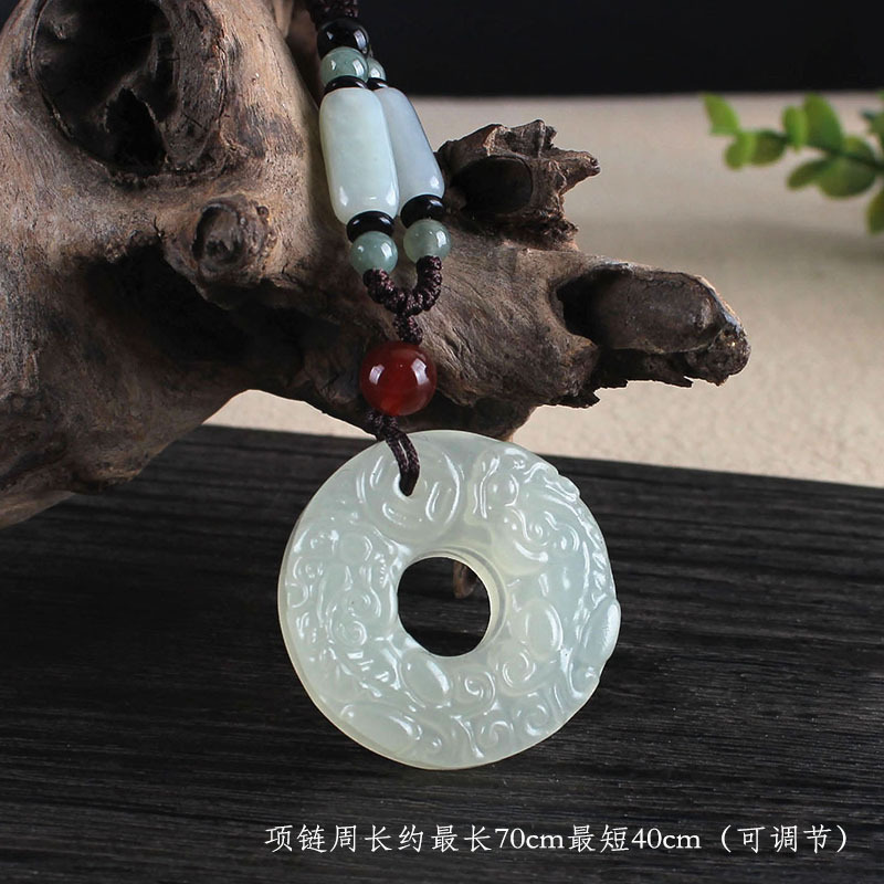 Vintage Afghan Jade Pi Xiu Pendant Necklace High-End Long Sweater Chain All-Match Elegant Men and Women Accessories