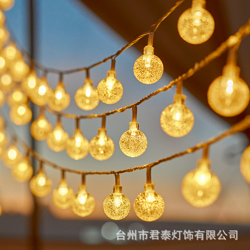 LED Solar Star Light Small Colored Lights Flashing Light String Light Lighting Chain Light Camping Tent Outdoor Canopy Lighting Chain Atmosphere Decorative Light